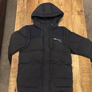 Black Hooded Puffer Jacket